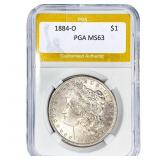 1884-O Morgan Silver Dollar PGA MS63