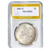 1887-O Morgan Silver Dollar PGA MS63