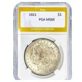 1921 Morgan Silver Dollar PGA MS66