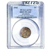 1942 Wheat Cent PCGS AU53 DDO FS-103