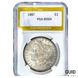 1887 Morgan Silver Dollar PGA MS64