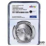 2016P Australia 1oz Silver Dollar-Kangaroo NGC