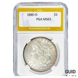 1880-O Morgan Silver Dollar PGA MS63