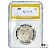 1935 Walking Liberty Half Dollar PGA MS64