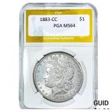 1883-CC Morgan Silver Dollar PGA MS64