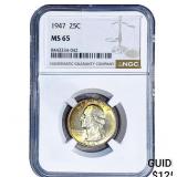 1947 Washington Silver Quarter NGC MS65