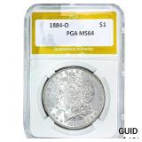 1884-O Morgan Silver Dollar PGA MS64