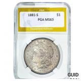 1881-S Morgan Silver Dollar PGA MS63