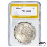 1884-O Morgan Silver Dollar PGA MS63