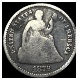 1872 Seated Liberty Half Dime NICELY CIRCULATED