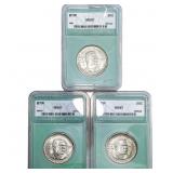 [3 Coins] 1950-D,S 50C Booker T. Washington PDS Se