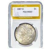 1887-O Morgan Silver Dollar PGA MS63