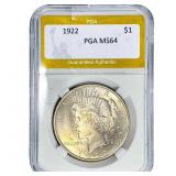 1922 Silver Peace Dollar PGA MS64