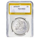1878 8TF Morgan Silver Dollar PGA MS62