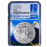 2020 Silver Eagle NGC MS70