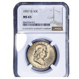 1957-D Franklin Half Dollar NGC MS65