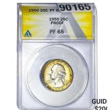 1950 Washington Silver Quarter ANACS PF65 PROOF