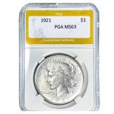 1921 Silver Peace Dollar PGA MS63
