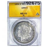 1896 Morgan Silver Dollar ANACS MS61 PL