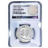 1959-D Franklin Half Dollar NGC BU Orig. Bag Frag.