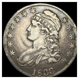1833 Capped Bust Half Dollar NEARLY UNCIRCULATED