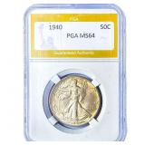 1940 Walking Liberty Half Dollar PGA MS64