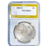 1884-O Morgan Silver Dollar PGA MS64