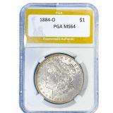 1884-O Morgan Silver Dollar PGA MS64