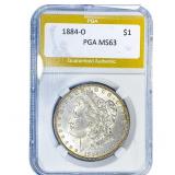 1884-O Morgan Silver Dollar PGA MS63