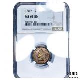 1889 Indian Head Cent NGC MS63 BN