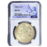 1904-O Morgan Silver Dollar NGC MS60