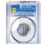 1863 Civil War Token John P. Gruber PCGS MS63 BN