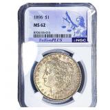 1896 Morgan Silver Dollar NGC MS62