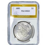 1885 Morgan Silver Dollar PGA MS63