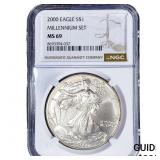 2000 Silver Eagle NGC MS69 Millennium Set