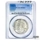 1942-S Walking Liberty Half Dollar PCGS MS64