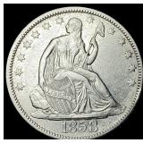 1858-O Silver Seated Liberty Half Dollar  CLOSELY