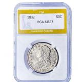 1832 Capped Bust Half Dollar PGA MS63