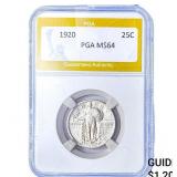 1920 Standing Liberty Quarter PGA MS64
