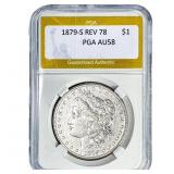 1879-S Rev 78 Morgan Silver Dollar PGA AU58