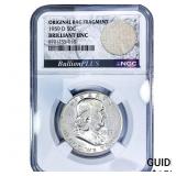 1959-D Franklin Half Dollar NGC BU Orig. Bag Frag.