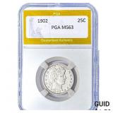 1902 Barber Quarter PGA MS63