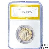 1930 Standing Liberty Quarter PGA MS65+