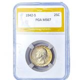 1942-S Washington Silver Quarter PGA MS67