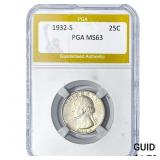 1932-S Washington Silver Quarter PGA MS63