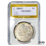 1898-O Morgan Silver Dollar PGA MS65+