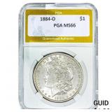 1884-O Morgan Silver Dollar PGA MS66