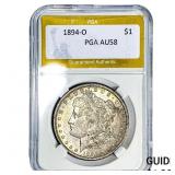 1894-O Morgan Silver Dollar PGA AU58