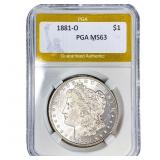 1881-O Morgan Silver Dollar PGA MS63