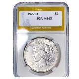 1927-D Silver Peace Dollar PGA MS63